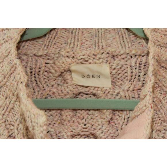 Doen Cardiff Cable Knit Button Front Sweater  size M - Picture 7 of 9